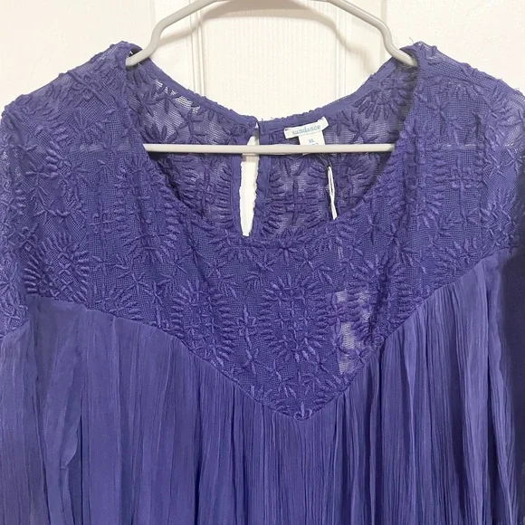 NWT Sundance Rivoli Dress In Lapiz Prairie Cottagecore size XL - Picture 4 of 10